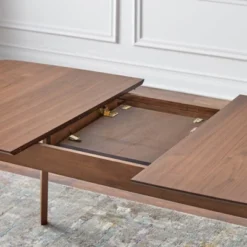 5pc Wave Rectangular Dining Set Walnut/Blue - Buylateral -Buylateral GUEST 001c9334 950d 4f4f bb20 74cfe5ef96ed