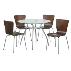 5pc Itza Round Glass Top And Chrome Base Dining Set - Buylateral 18 5pc Itza Round Glass Top And Chrome Base Dining Set - Buylateral -Buylateral GUEST 03adf354 b5e1 471c bef4 97c18b884946
