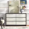 6 Drawer Chest White Espresso - Buylateral