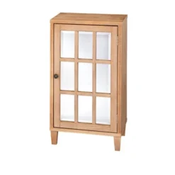 Matteo Rustic Mirrored Door Natural Side Cabinet - Lifestorey -Buylateral GUEST 1096136a 2661 45ff 8eb7 710b51c9c502