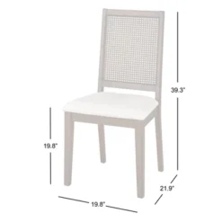 Set Of 2 Westbury Cane Style Back Dining Chairs Walnut/Cream - Buylateral -Buylateral GUEST 1235456c 3a74 4299 a790 1d7586727596