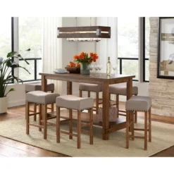 Hathaway Nailhead Counter Height Dining Table Driftwood - Buylateral -Buylateral GUEST 12f907b1 4658 49b7 a82c 887d4650bc3c