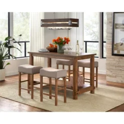 Hathaway Nailhead Counter Height Dining Table Driftwood - Buylateral -Buylateral GUEST 243f4187 3162 4dca ab67 9c2df33df74f