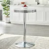 Raleigh Retro Bar Height Pub Dining Table White/Chrome - Buylateral