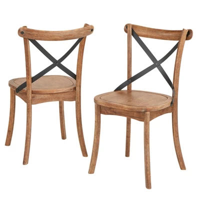 Set Of 2 Constance Cross Back Dining Chairs - Buylateral 6 Set Of 2 Constance Cross Back Dining Chairs - Buylateral - Image 6