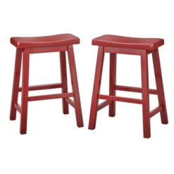 Set Of 2 24" Belfast Saddle Stools - Buylateral -Buylateral GUEST 40654b98 99e7 435b 9cee b9053fc98ff5