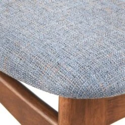 7pc Wave Rectangular Dining Set Walnut/Blue - Buylateral -Buylateral GUEST 421ff391 aca9 410e 9c5c 65a53a80a5da