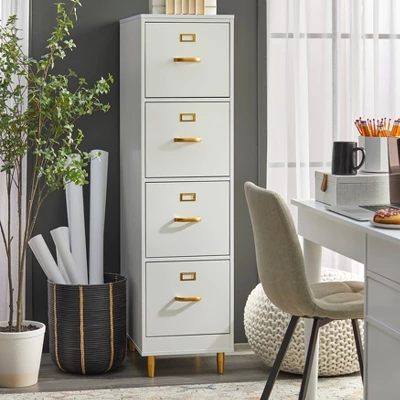 Dixie 4 Drawer Filing Cabinet White - Buylateral 1 Dixie 4 Drawer Filing Cabinet White - Buylateral