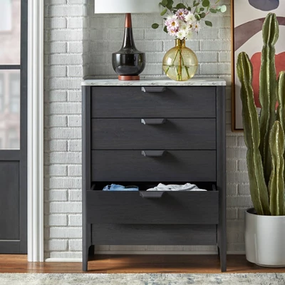 Keely 5 Drawer Chest Charcoal Gray - Buylateral 1 Keely 5 Drawer Chest Charcoal Gray - Buylateral