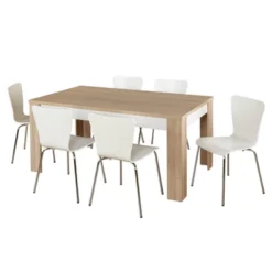 Mandy Dining Set Natural/White - Buylateral -Buylateral GUEST 5093002b a598 44a3 95bd 1fe4bbe020e2