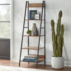 3pc Denton Ladder Desk And Shelf Walnut/Black - Buylateral -Buylateral GUEST 70d65bcd 4bee 443e 8fc9 e10407cdd366