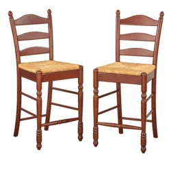 Set Of 2 24" Ladder Back Counter Height Barstools - Buylateral 8 Set Of 2 24" Ladder Back Counter Height Barstools - Buylateral -Buylateral GUEST 7152bc7c e2b5 4954 86ef 94d2504b0677