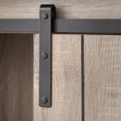 71" Glasbern Tall Farmhouse Barn Door Bookcase Weathered Gray - Buylateral -Buylateral GUEST 74ea3b26 8b0b 4016 beed 68b48e90a1bb