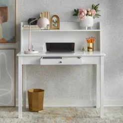 Foster Desk With Hutch White - Buylateral -Buylateral GUEST 790d486c 7727 48a0 8116 0ba2b14bd07e