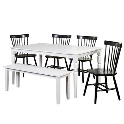 6pc Parma Rectangular Dining Set With Bench - Buylateral 4 6pc Parma Rectangular Dining Set With Bench - Buylateral - Image 4
