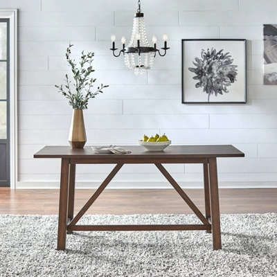 Davidson Modern Rectangular Farmhouse Dining Table Rustic Brown - Buylateral 1 Davidson Modern Rectangular Farmhouse Dining Table Rustic Brown - Buylateral