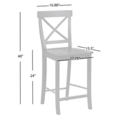 Set Of 2 24" Albury Counter Height Barstools - Buylateral -Buylateral GUEST 800a8709 0058 4e43 9fe9 6beae6ba9ff3