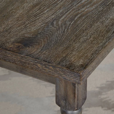 60" Burntwood Wide Rectangular Dining Table Weathered Gray - Buylateral 3 60" Burntwood Wide Rectangular Dining Table Weathered Gray - Buylateral - Image 3