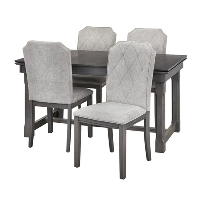 Riga Expandable Dining Set Gray - Buylateral 9 Riga Expandable Dining Set Gray - Buylateral - Image 9