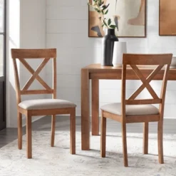 Set Of 2 Verdon Dining Chairs Driftwood - Buylateral