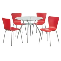 5pc Itza Round Glass Top And Chrome Base Dining Set - Buylateral 19 5pc Itza Round Glass Top And Chrome Base Dining Set - Buylateral -Buylateral GUEST 9152bc3e 6869 4ca9 8913 90a00b0d2b0a