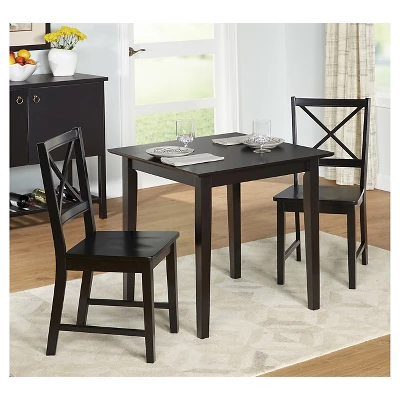 3pc Cross Back Dining Set - Buylateral 1 3pc Cross Back Dining Set - Buylateral