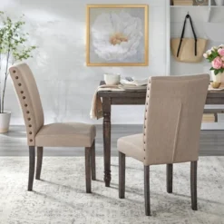 Set Of 2 Burntwood Dining Chairs Weathered Gray - Buylateral