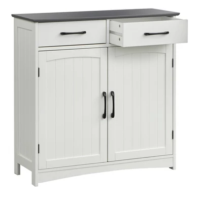 Dalton 2 Door Buffet Cabinet White/Charcoal Gray - Buylateral 5 Dalton 2 Door Buffet Cabinet White/Charcoal Gray - Buylateral - Image 5