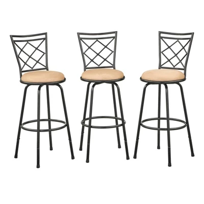 Set Of 3 Avery Adjustable Metal Barstool - Buylateral 2 Set Of 3 Avery Adjustable Metal Barstool - Buylateral - Image 2