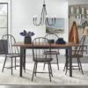5pc Sheffield Dining Set Black/Driftwood - Buylateral
