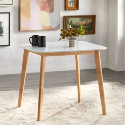 Perla Dining Table White/Natural - Buylateral
