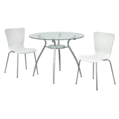 3pc Itza Round Glass Top And Chrome Base Dining Set - Buylateral 20 3pc Itza Round Glass Top And Chrome Base Dining Set - Buylateral -Buylateral GUEST a08a8f3a a2e2 4d9d a2bb f60669f0b3ba
