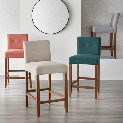 24" Set Of 2 Crawford Counter Height Barstools - Buylateral 2 24" Set Of 2 Crawford Counter Height Barstools - Buylateral - Image 2