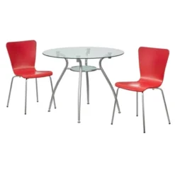 3pc Itza Round Glass Top And Chrome Base Dining Set - Buylateral 19 3pc Itza Round Glass Top And Chrome Base Dining Set - Buylateral -Buylateral GUEST ad1e6ae4 9d07 4aa3 ba3d 6b04c97a3d7e