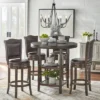42" 5pc Adam Round Pub Dining Set Brown - Buylateral