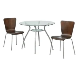 3pc Itza Round Glass Top And Chrome Base Dining Set - Buylateral 18 3pc Itza Round Glass Top And Chrome Base Dining Set - Buylateral -Buylateral GUEST bae4e717 4910 4491 a311 c46d5bdca589