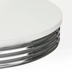 Raleigh Retro Bar Height Pub Dining Table White/Chrome - Buylateral -Buylateral GUEST bd12f047 8b30 482b 8527 fe01ac739576