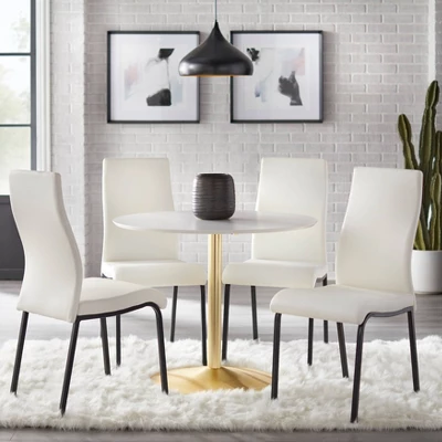 Set Of 2 Nora Contemporary Dining Chairs White - Buylateral 2 Set Of 2 Nora Contemporary Dining Chairs White - Buylateral - Image 2