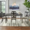 5pc Burntwood Dining Set Gray - Buylateral