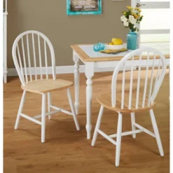 3pc Chester Tile Top Dining Set White/Natural - Buylateral 7 3pc Chester Tile Top Dining Set White/Natural - Buylateral -Buylateral GUEST d97188f9 4e8f 49d5 af39 9ad04f381280