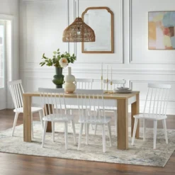 7pc Ericson Modern Dining Set Natural/White - Buylateral