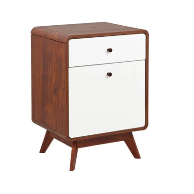 Cassie 2 Drawer File Cabinet White/Walnut - Buylateral 5 Cassie 2 Drawer File Cabinet White/Walnut - Buylateral - Image 5