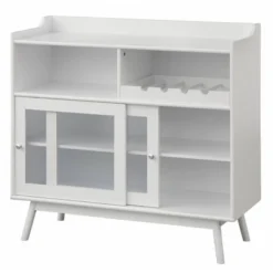 Dublin Bar Cabinet With Sliding Glass Doors White - Buylateral -Buylateral GUEST f77ab7d0 958e 45bc b797 cf35ea10b3f4