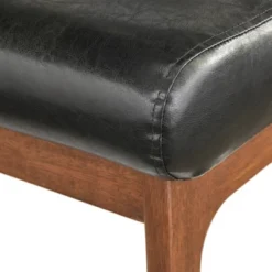 Bianca Mid-Century Modern Ottoman Black/Walnut - Buylateral -Buylateral GUEST fa6a0524 bda0 4087 9c15 cd517d16979e